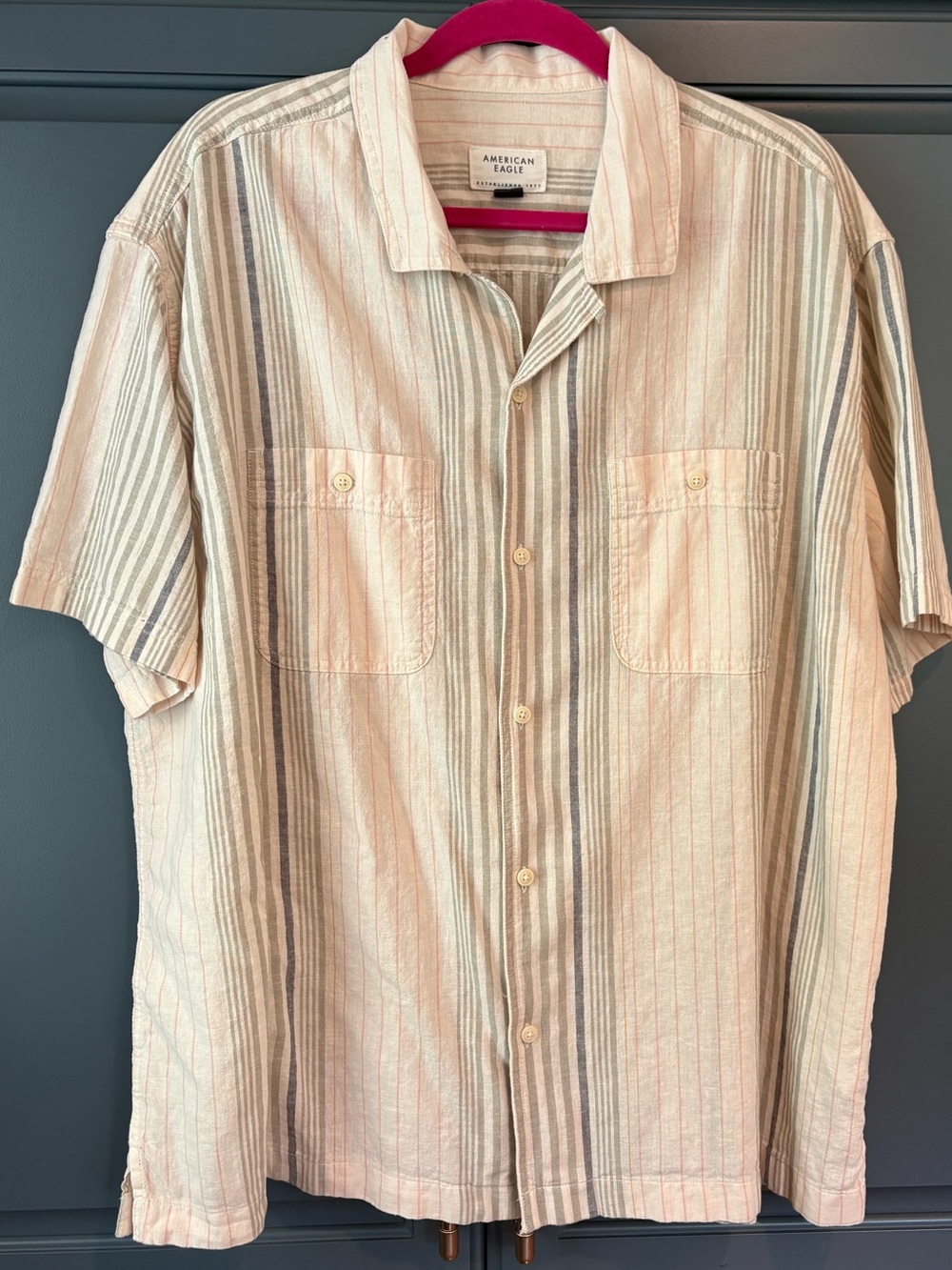 American Eagle short-sleeve button-up shirt